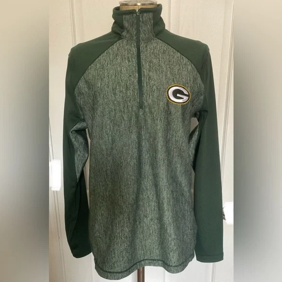 Green Bay Packers Antigua 1/4 Zip-Up Pullover Jacket men’s Size S women’s sizeM - Picture 1 of 9